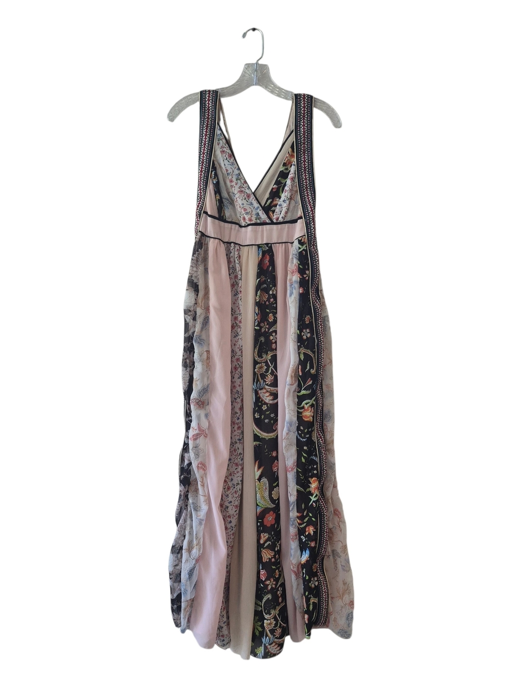 ​Altar'd State Maxi Dress Women's S Pink Floral Patchwork Boho Summer Festival